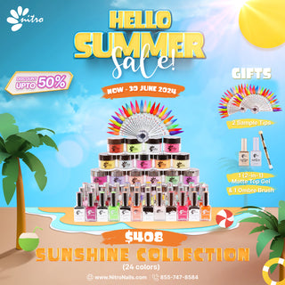 Sunshine Ombre Collection 3-in-1 Powder, Gel, & Lacquer (24 Colors) *Free Gifts*