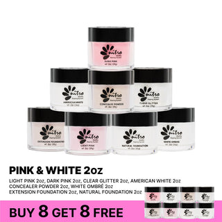 Pink & White 2oz Bundle Deal (Buy 8 Get 8 Free)