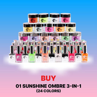 Sunshine Ombre Collection 3-in-1 Powder, Gel, & Lacquer (24 Colors) *SPECIAL*