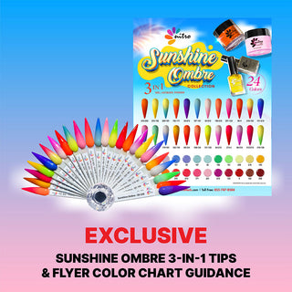 Sunshine Ombre Collection 3-in-1 Powder, Gel, & Lacquer (24 Colors) *SPECIAL*