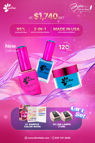 Bella Collection All-In-1 Gel, Lacquer, & Acrylic/Dipping Powder (120 Colors) *SPECIAL GIFT*