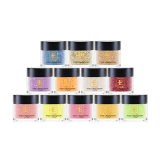 E Collection Acrylic & Dip Powders (72 Colors) - Premium Powder Collection
