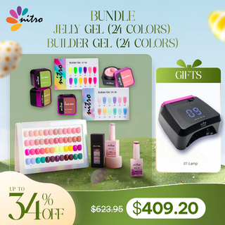Bundle Jelly Gel 24 colors & Builder Gel 24 colors (#25-#48) (SAVE UP TO 34%)