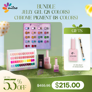 Bundle Jelly Gel 24 colors  & Chrome Pigment 18 colors (SAVE UP TO 53%)