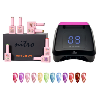 Bundle Aura Cat Eye Collection (12 colors) + Luxcore Curing Lamp