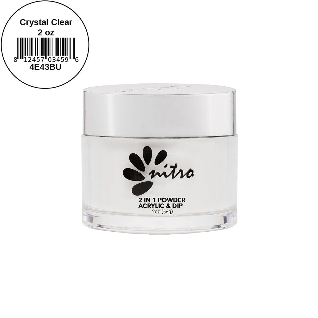 P&W Powder Crystal Clear 2 oz Nitro Nails