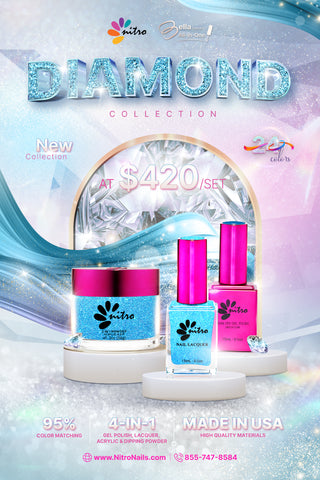 Diamond Collection 4-in-1 Acrylic/Dipping Powder, Gel, & Lacquer (24 Colors) * FREE GIFTS *
