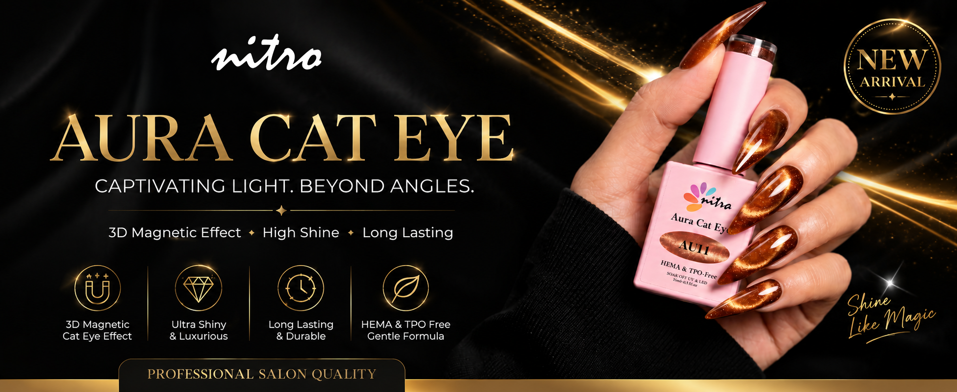 Aura Collection Cat Eye Gel Polish Set – 12 Colors enhanced brand content image 2