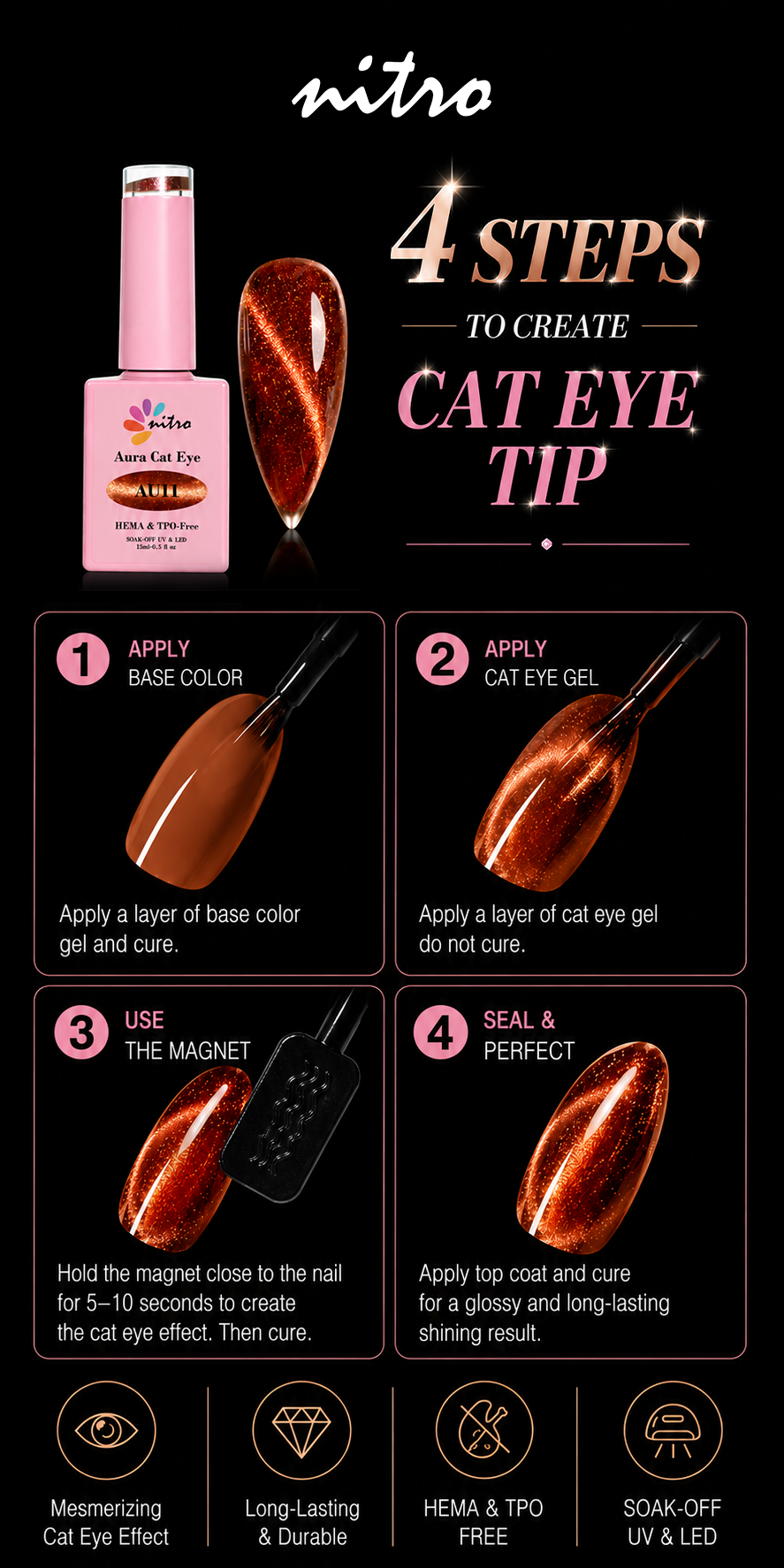Aura Collection Cat Eye Gel Polish Set – 12 Colors mobile enhanced brand content image 3