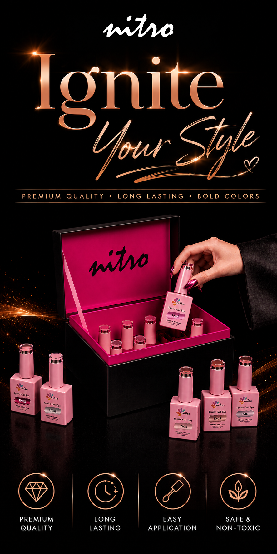 Ignite Collection Cat Eye Gel Polish Set – 12 Colors mobile enhanced brand content image 1