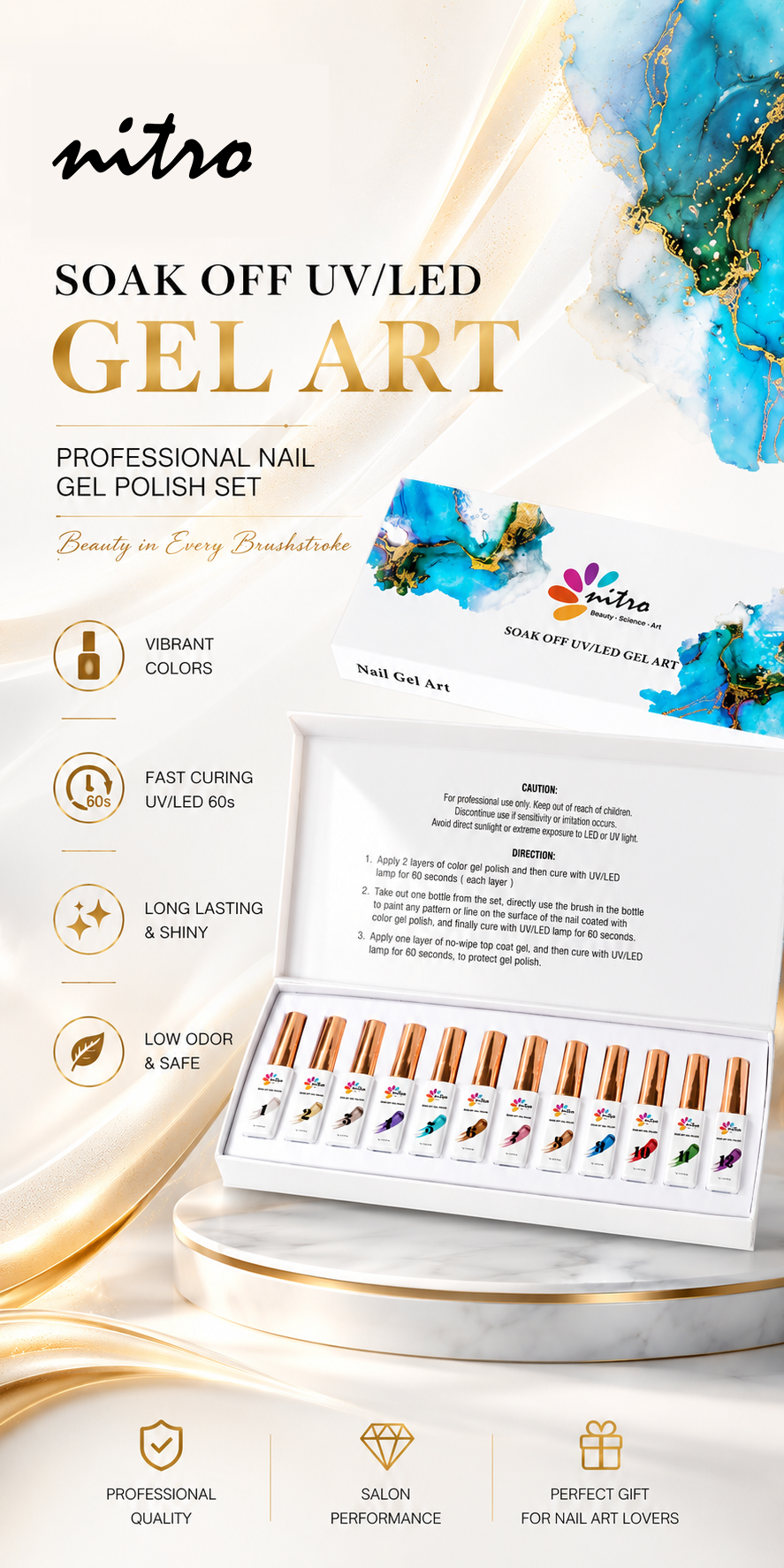 Glitter Gel Art Kit (12 Colors) mobile enhanced brand content image 1