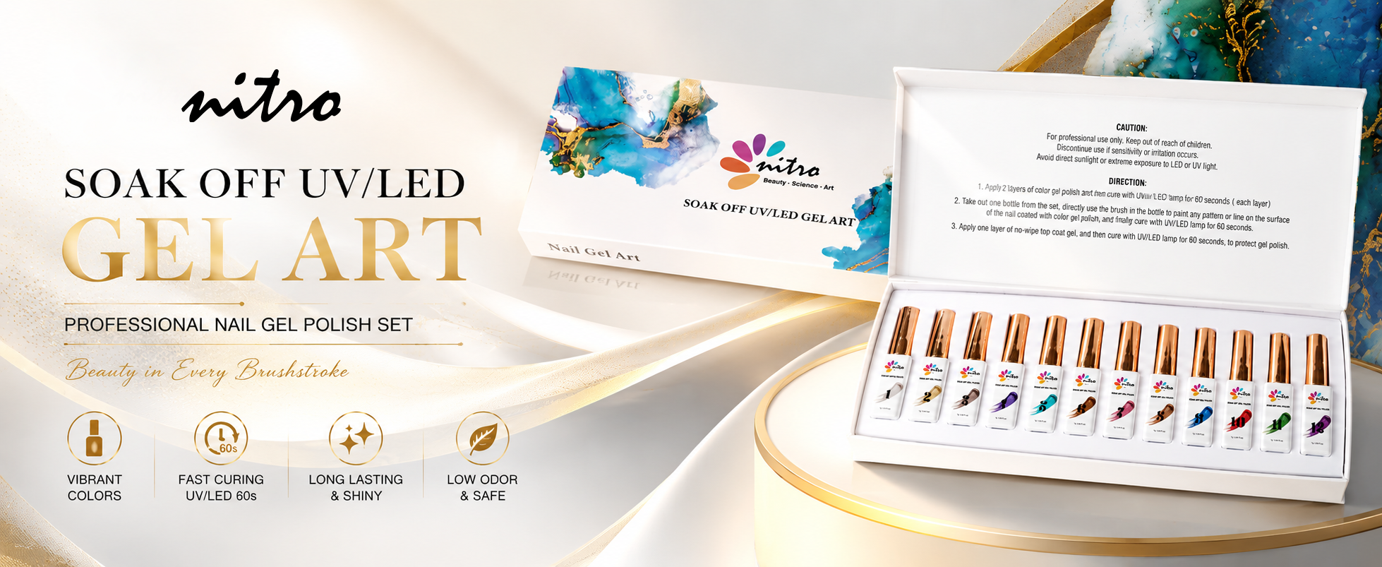 Glitter Gel Art Kit (12 Colors) enhanced brand content image 1