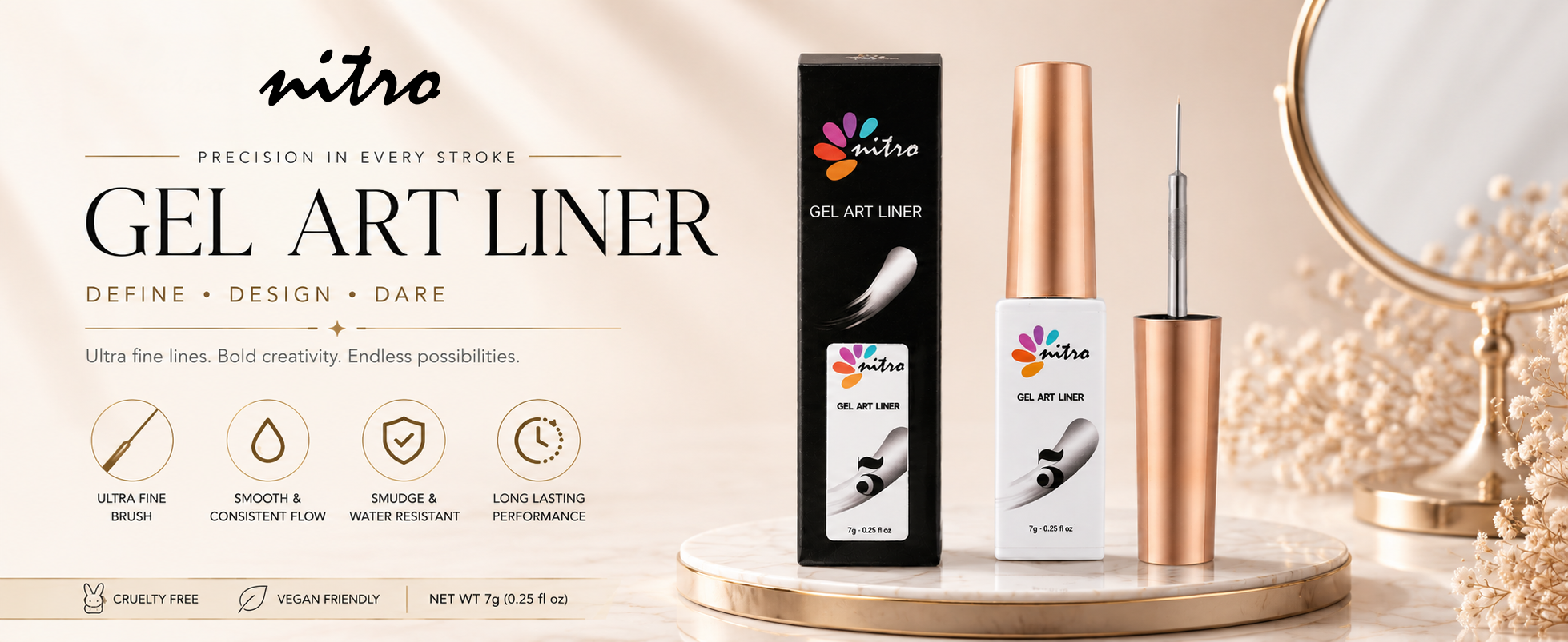 Gel Art Liner Silver Metallic - 8 ml enhanced brand content image 1