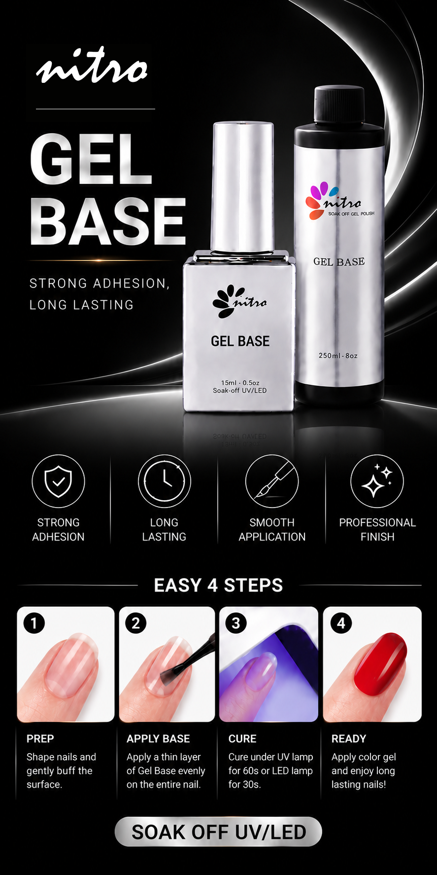 Nitro Base Gel Refill 8 oz mobile enhanced brand content image 2