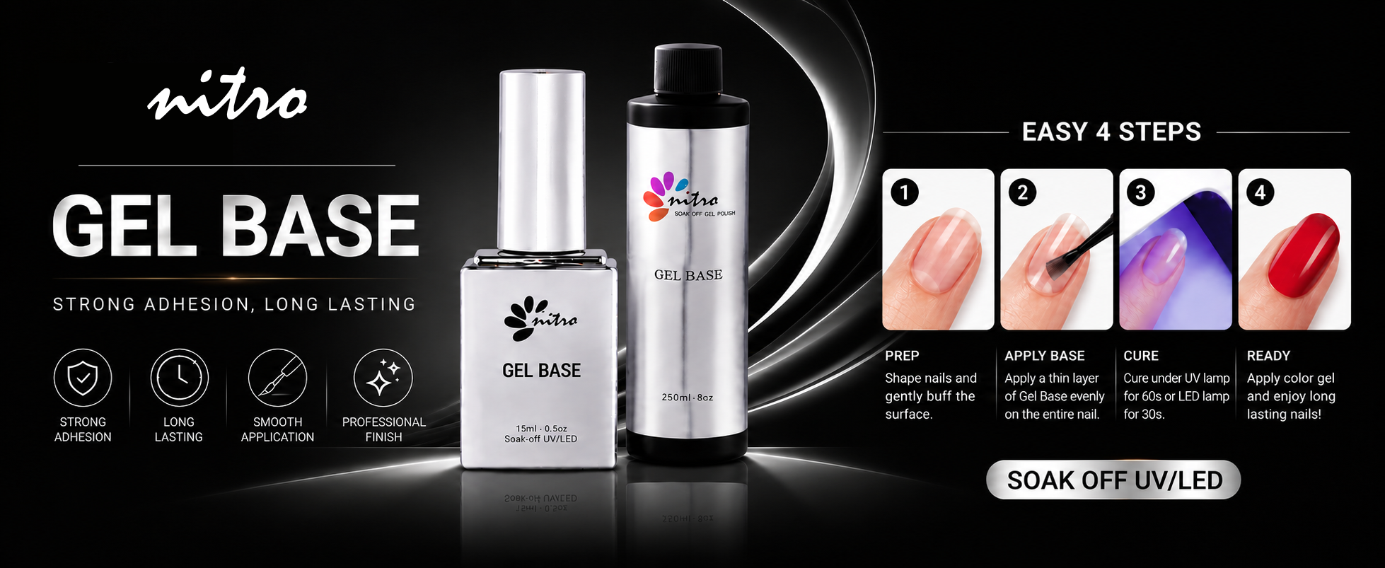 Nitro Base Gel Refill 8 oz enhanced brand content image 2