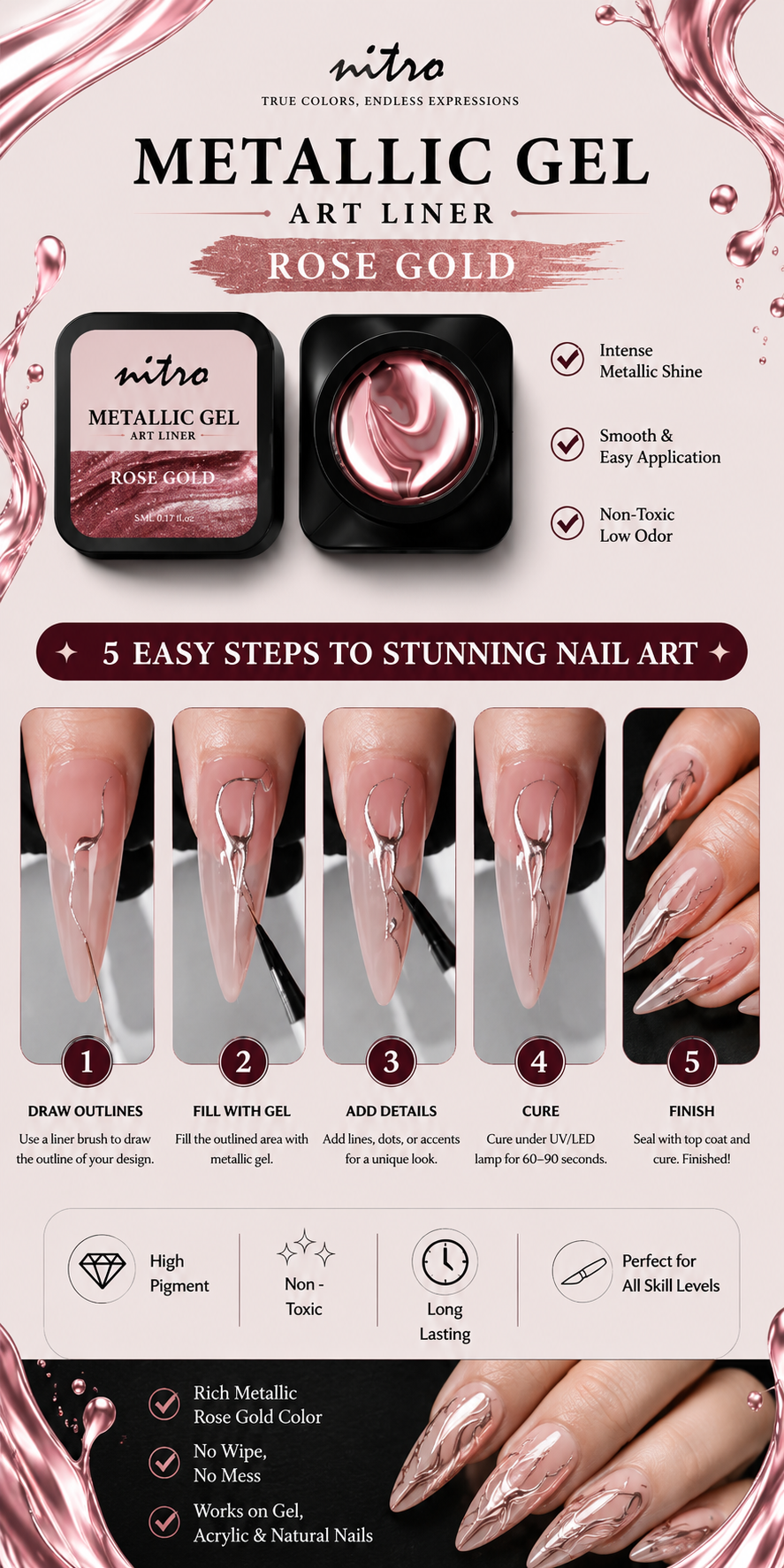 Metallic Gel Art Liner in Jar (15ml) mobile enhanced brand content image 3