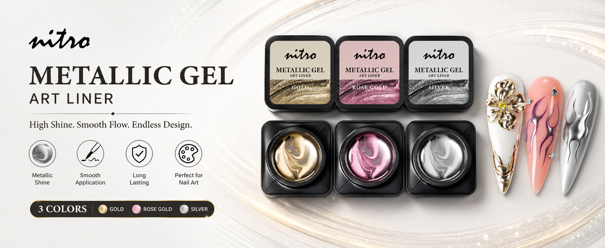 Metallic Gel Art Liner in Jar (15ml) enhanced brand content image 1
