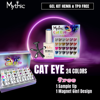 Mythic 9D Collection Cat Eye Gel Polish Set – 24 Colors + 1 Tip + 1 Magnet 6in1