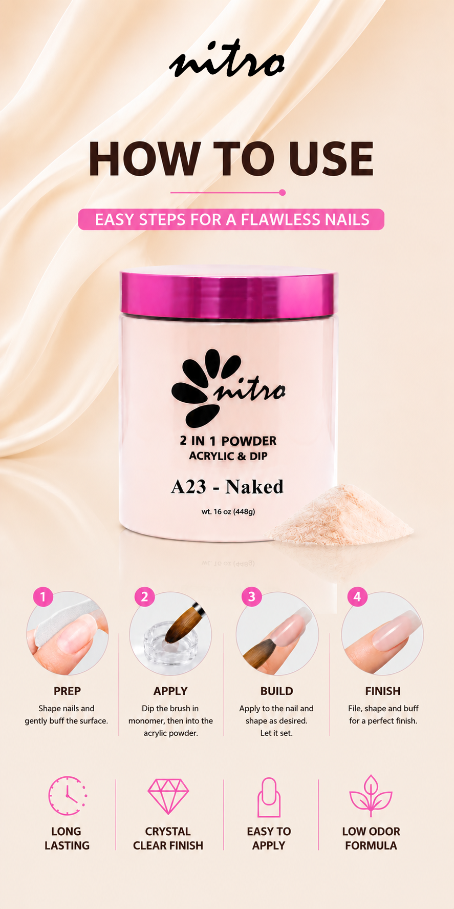 Bella Collection - Naked Collection Acrylic & Dipping Powder (16oz) mobile enhanced brand content image 2