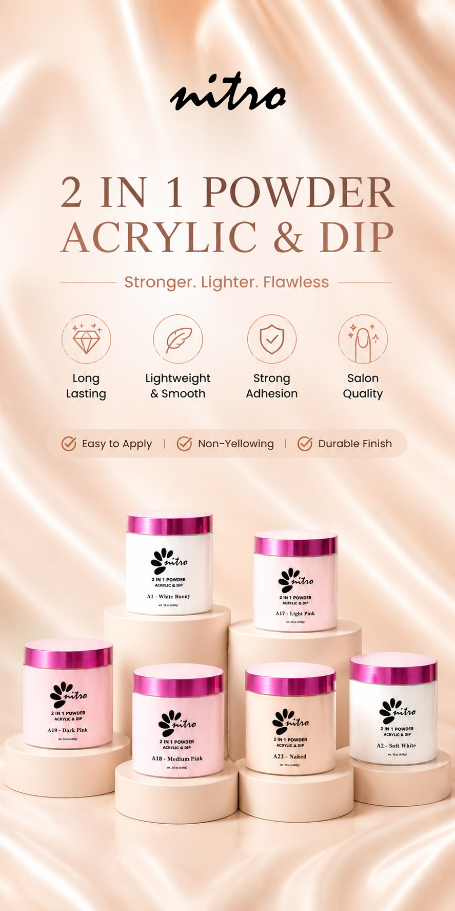 Bella Collection - Naked Collection Acrylic & Dipping Powder (16oz) mobile enhanced brand content image 1