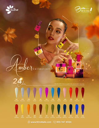 Amber 4-in-1 Acrylic/Dip Powder, Gel, & Lacquer (24 Colors)
