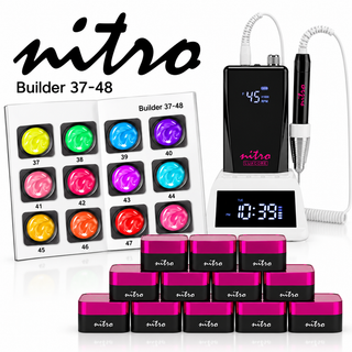 Builder In Jar Bundle Set + LuxCore Nail Drill (12 Colors)