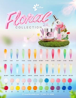 Floral Ombre Collection 3-in-1 Powder, Gel, & Lacquer (24 Colors) *Free Gifts*