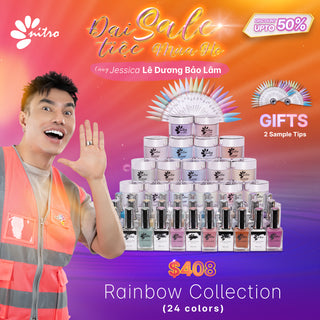 Rainbow Collection 3-in-1 Powder, Gel, & Lacquer (24 Colors) *Free Gifts*