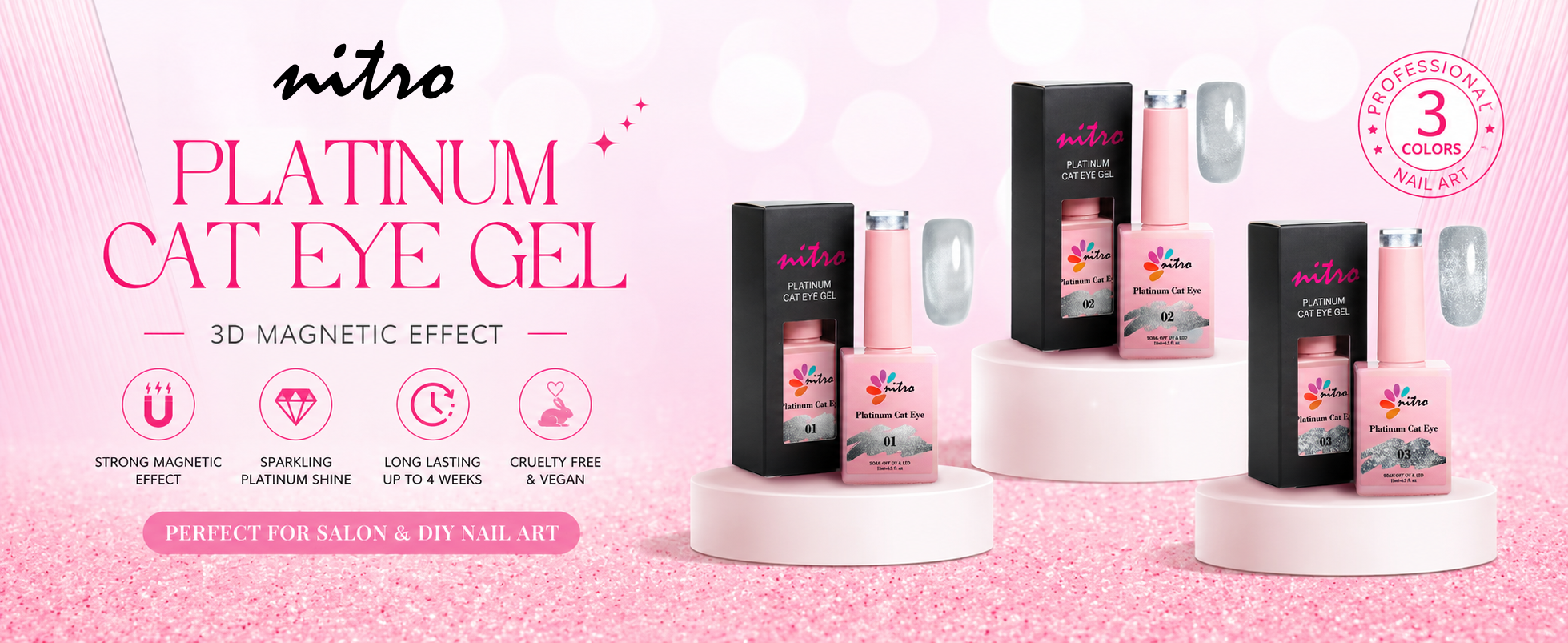 Nitro Platinum Cat Eye Gel 01 (15ml) enhanced brand content image 1