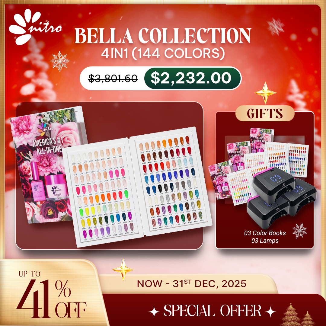 Bella Collection 4-in-1 - All-In-One Gel, Lacquer & Acrylic/Dipping Powder (144 Colors) + FREE GIFTS