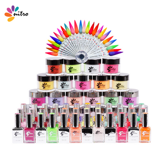 Nitro Collection 3-in-1 Powder, Gel, & Lacquer (256 Colors New Bottle Design) **Free Gifts**