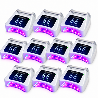 Velapro 72W Cordless Rechargeable UV LED Silver Nail Lamp