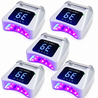 Velapro 72W Cordless Rechargeable UV LED Silver Nail Lamp