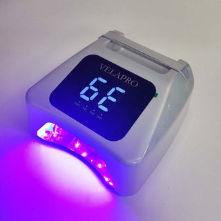 Velapro 72W Cordless Rechargeable UV LED Silver Nail Lamp