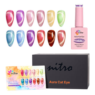 Aura Collection Cat Eye Gel Polish Set – 12 Colors