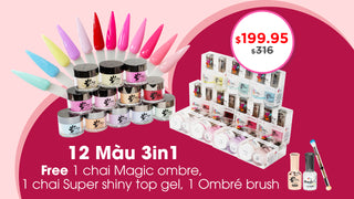 Valentine Collection 3-in-1 Powder, Gel, & Lacquer (12 Colors) *Free Gift*